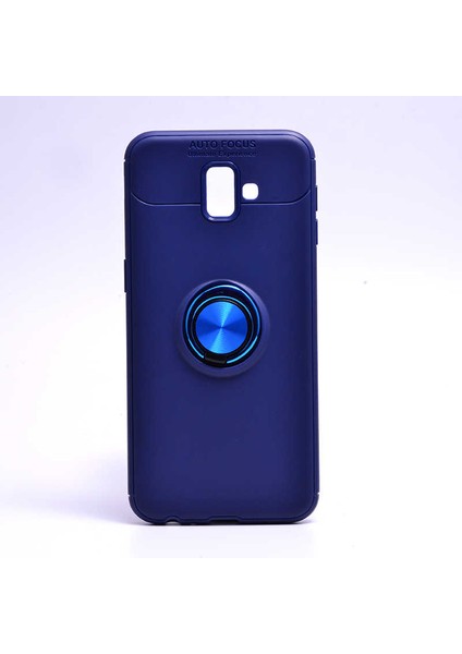 Samsung Galaxy J6 Plus Uyumlu Kılıf Standlı Manyetik Yüzüklü Esnek Yumuşak Silikon Case