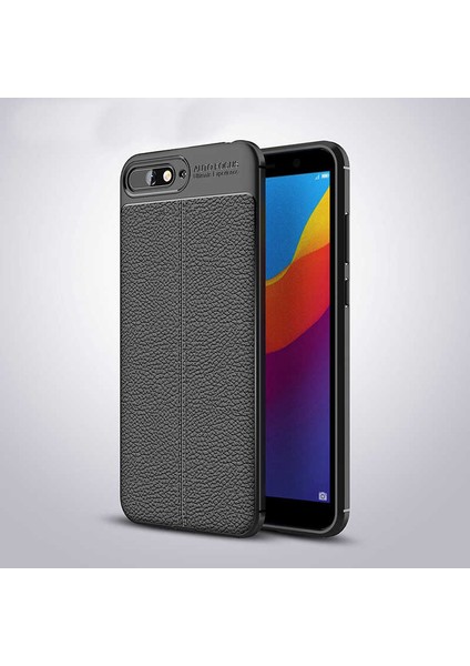 Huawei Y6 2018 Uyumlu Kılıf Esnek Pu-Deri Leather-Pu Series Protected Case