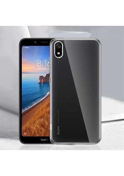 Xiaomi Redmi 7A Uyumlu Kılıf Case, Soft, Transparent, Şeffaf Ultra Esnek Ince Silikon