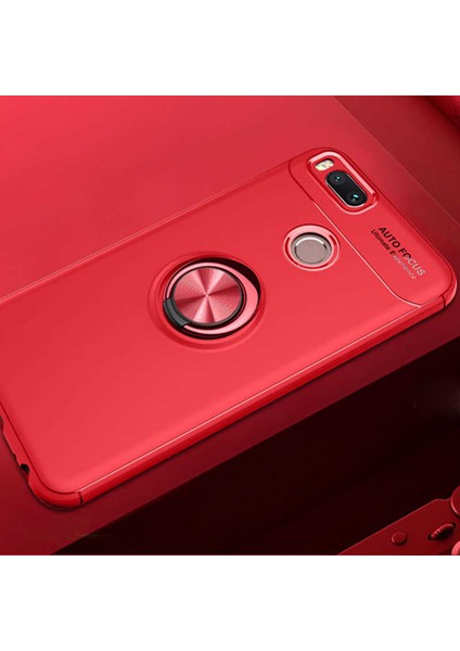 Xiaomi Mi 5x Uyumlu Kılıf Standlı Manyetik Yüzüklü Esnek Yumuşak Silikon Case