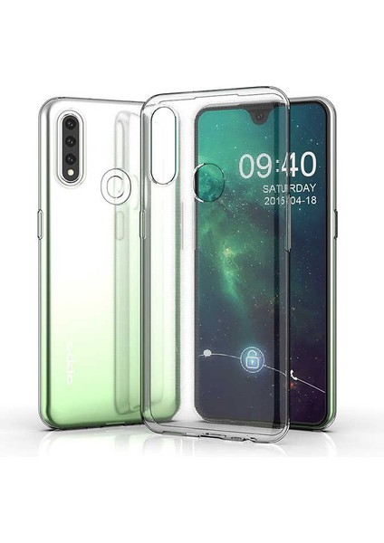 Oppo A31 Uyumlu Kılıf Case, Soft, Transparent, Şeffaf Ultra Esnek Ince Silikon