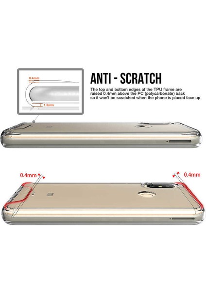 Xiaomi Mi 6x Uyumlu Kılıf Şeffaf Sert Ultra Koruma Teknolojisi Transparent Case