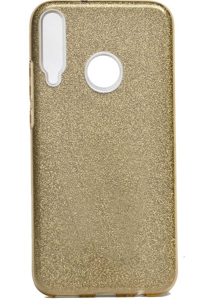 Huawei P40 Lite E Uyumlu Kılıf Simli Pırıltı Koleksiyonu Çift Katmanlı Pürüzsüz Yüzey