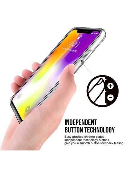 Apple iPhone x Uyumlu Kılıf Şeffaf Sert Ultra Koruma Teknolojisi Transparent Case