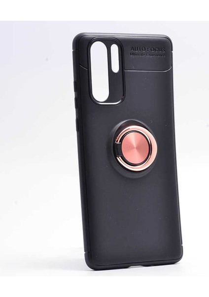 Huawei P30 Pro Uyumlu Kılıf Standlı Manyetik Yüzüklü Esnek Yumuşak Silikon Case