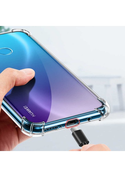 Huawei P40 Lite E Uyumlu Kılıf Case, Şeffaf Ultra Koruma Hard Transparent Ultra Protected