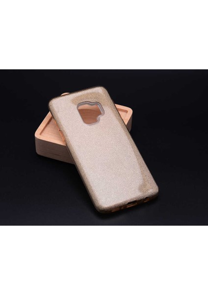 Samsung Galaxy J4 Uyumlu Kılıf Simli Pırıltı Koleksiyonu Çift Katmanlı Pürüzsüz Yüzey
