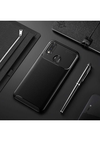 Huawei Honor Play Uyumlu Kılıf Legion Series Flexible Soft Carbon Design Case