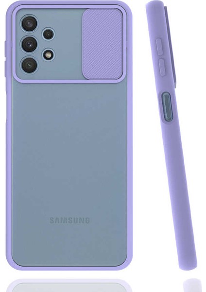 Samsung Galaxy A32 4g Uyumlu Kılıf Kayar Sürgülü Lens Koruma Sliding Lens Protective Case