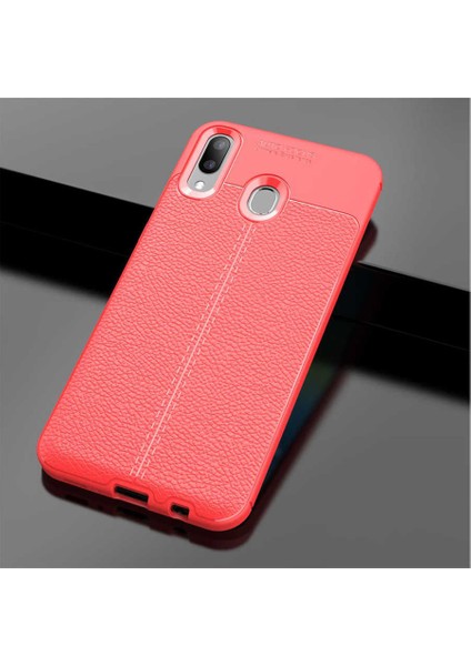 Samsung Galaxy M20 Uyumlu Kılıf Esnek Pu-Deri Leather-Pu Series Protected Case