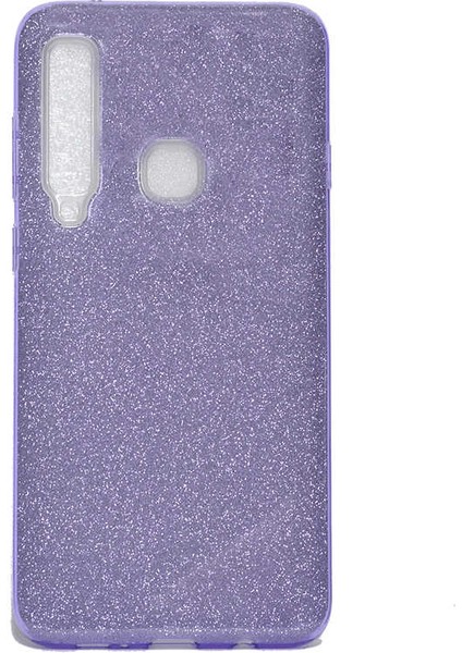 Samsung Galaxy A9 2018 Uyumlu Kılıf Simli Pırıltı Koleksiyonu Çift Katmanlı Pürüzsüz Yüzey