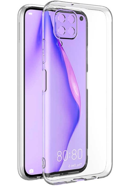 Huawei P40 Lite Uyumlu Kılıf Camera Protected Transparent Flexible A+ Quality Cover Case