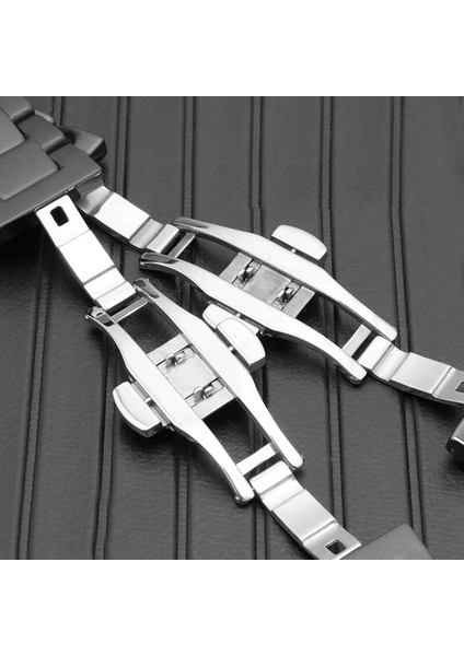 Apple Watch 44MM Uyumlu Akıllı Saat Için Kordon Metal Gövde Mat Seramik Koleksiyon Strong Tasarım