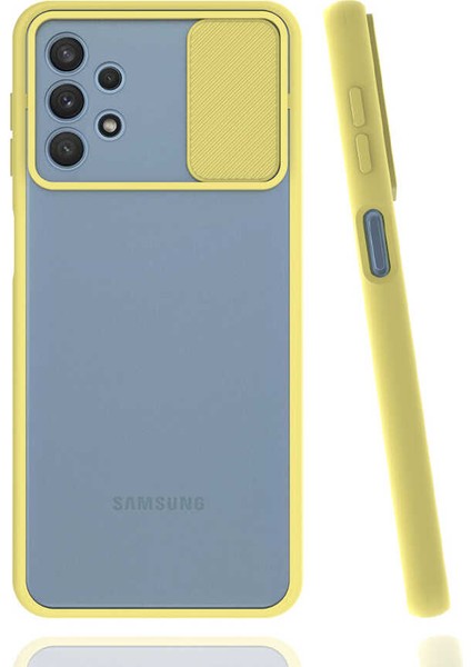 Samsung Galaxy A32 4g Uyumlu Kılıf Kayar Sürgülü Lens Koruma Sliding Lens Protective Case