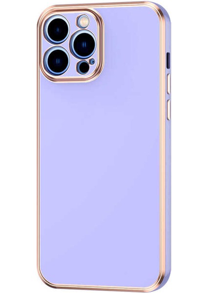 Apple iPhone 12 Pro Uyumlu Kılıf Gold Kenar ve Kamera Koruma Çerçevesi, Ultra Protection Case