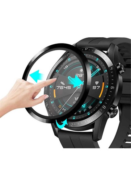Huawei Gt2 42MM Uyumlu Saat Ekran Koruyucu Full Tam Kaplayan Esnek Ultra Koruma Clock Screensaver