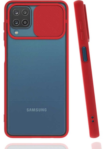 Samsung Galaxy A12 Uyumlu Kılıf Kayar Sürgülü Lens Koruma Sliding Lens Protective Case