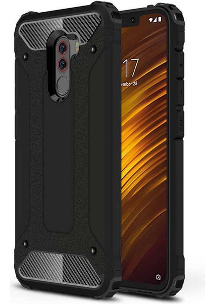 Xiaomi Pocophone F1 Uyumlu Kılıf Tank Armor Series Strong Rugged Hard Case