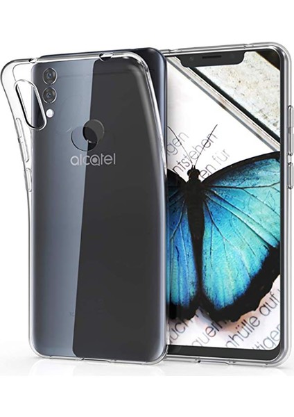 Alcatel 5V Uyumlu Kılıf Case, Soft, Transparent, Şeffaf Ultra Esnek Ince Silikon