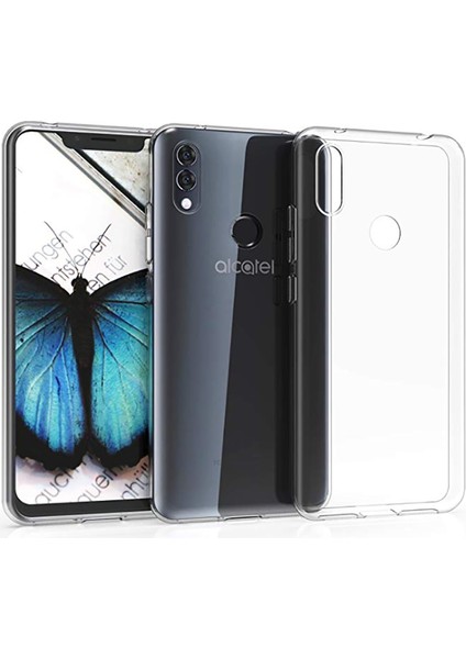 Alcatel 5V Uyumlu Kılıf Case, Soft, Transparent, Şeffaf Ultra Esnek Ince Silikon