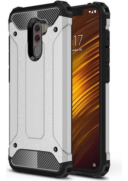 Xiaomi Pocophone F1 Uyumlu Kılıf Tank Armor Series Strong Rugged Hard Case