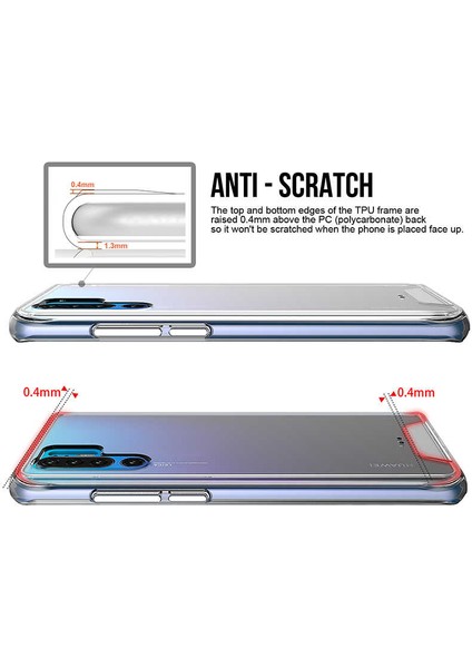 Huawei P30 Pro Uyumlu Kılıf Şeffaf Sert Ultra Koruma Teknolojisi Transparent Case