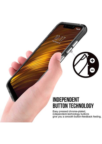 Xiaomi Pocophone F1 Uyumlu Kılıf Şeffaf Sert Ultra Koruma Teknolojisi Transparent Case