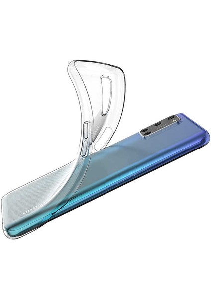 Oppo A92 Uyumlu Kılıf Case, Soft, Transparent, Şeffaf Ultra Esnek Ince Silikon