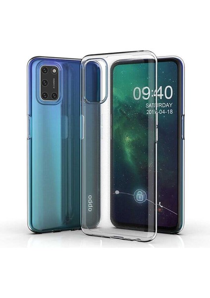 Oppo A92 Uyumlu Kılıf Case, Soft, Transparent, Şeffaf Ultra Esnek Ince Silikon