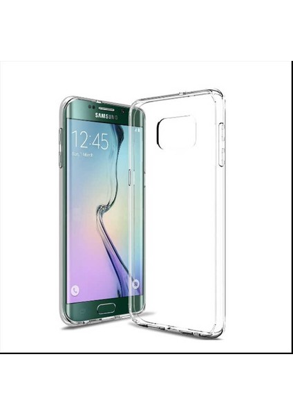 Samsung Galaxy S6 Edge Plus Uyumlu Kılıf Case, Soft, Transparent, Şeffaf Ultra Esnek Ince Silikon