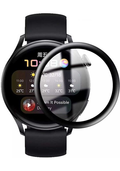 Huawei Watch Gt3 42MM Uyumlu Akıllı Saat Ekran Koruyucu Full Tam Kaplayan Esnek Ultra Darbe Emici