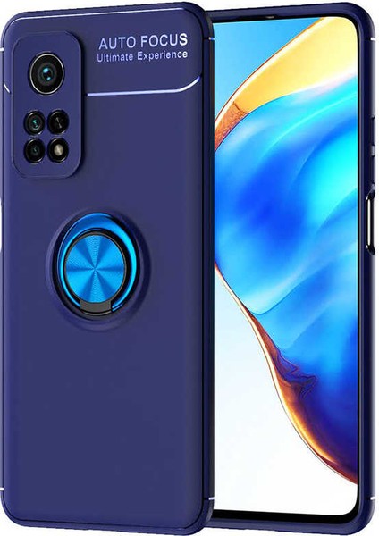 Xiaomi Mi 10T Pro 5g Uyumlu Kılıf Standlı Manyetik Yüzüklü Esnek Yumuşak Silikon Case
