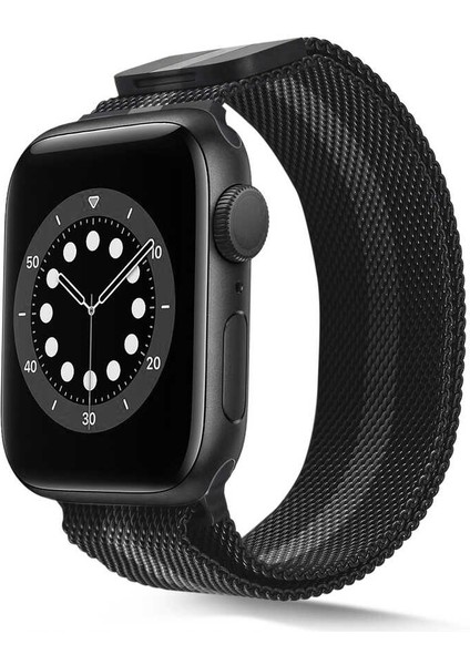 Apple Watch 44MM Uyumlu Akıllı Saat Için Kordon Metal Tel-Örgü Işlemeli Special Sağlam Tasarım