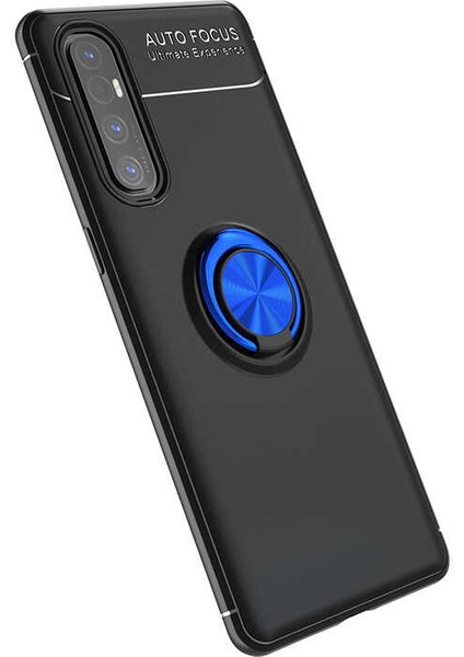 Oppo Reno 3 Pro 5g Uyumlu Kılıf Standlı Manyetik Yüzüklü Esnek Yumuşak Silikon Case
