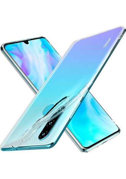 Huawei P30 Lite Uyumlu Kılıf Case, Soft, Transparent, Şeffaf Ultra Esnek Ince Silikon