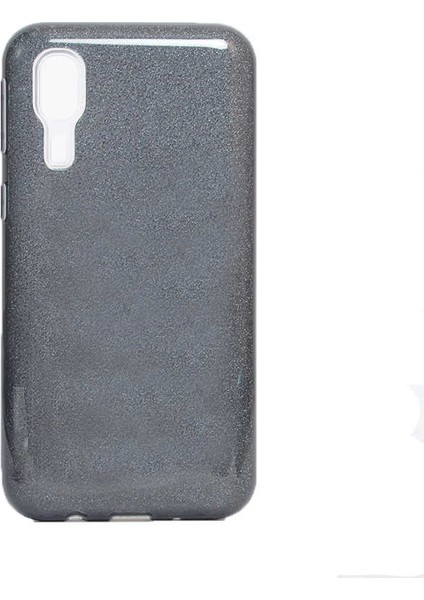 Samsung Galaxy A2 Core Uyumlu Kılıf Simli Pırıltı Koleksiyonu Çift Katmanlı Pürüzsüz Yüzey