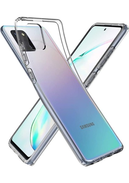 Samsung Galaxy A81 Uyumlu Kılıf Case, Soft, Transparent, Şeffaf Ultra Esnek Ince Silikon