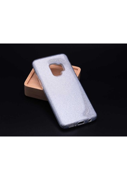 Samsung Galaxy J6 Uyumlu Kılıf Simli Pırıltı Koleksiyonu Çift Katmanlı Pürüzsüz Yüzey