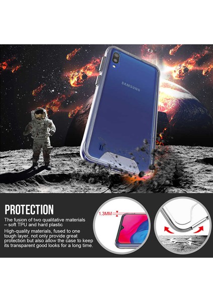 Samsung Galaxy M10 Uyumlu Kılıf Şeffaf Sert Ultra Koruma Teknolojisi Transparent Case fiyatları