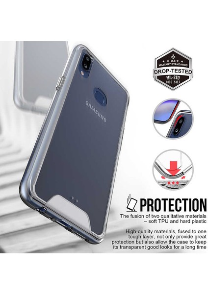 Samsung Galaxy A10S Uyumlu Kılıf Şeffaf Sert Ultra Koruma Teknolojisi Transparent Case fiyatları