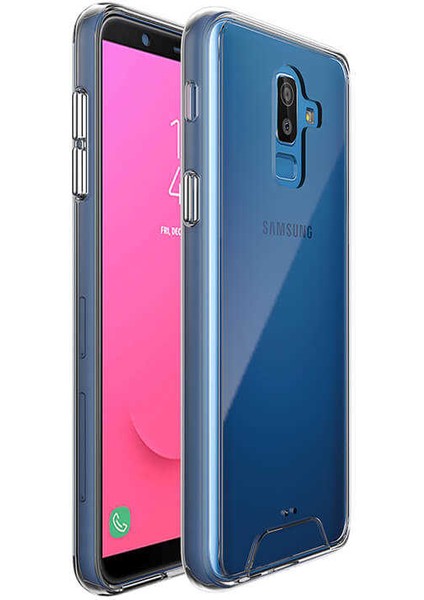 Samsung Galaxy J8 Uyumlu Kılıf Şeffaf Sert Ultra Koruma Teknolojisi Transparent Case