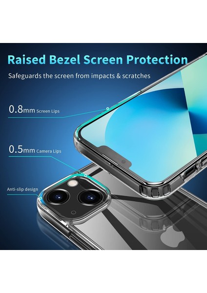 Apple iPhone 13 Pro Uyumlu Kılıf Case, Soft, Transparent, Şeffaf Ultra Esnek Ince Silikon