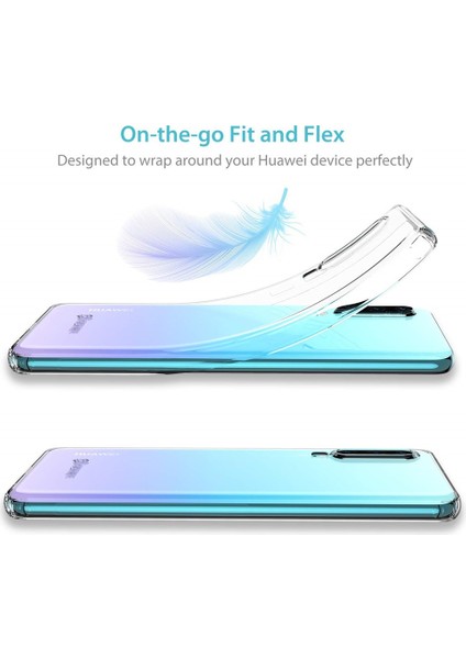 Huawei P30 Pro Uyumlu Kılıf Case, Soft, Transparent, Şeffaf Ultra Esnek Ince Silikon