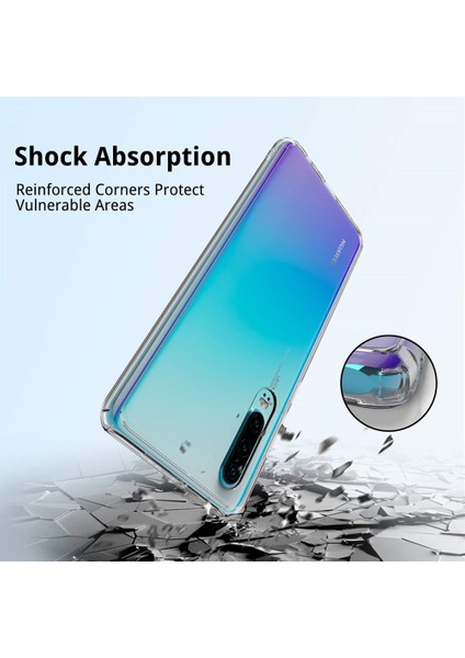 Huawei P30 Pro Uyumlu Kılıf Case, Soft, Transparent, Şeffaf Ultra Esnek Ince Silikon