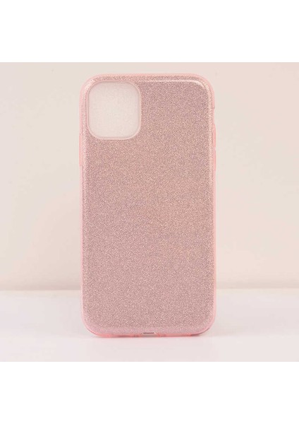 Apple iPhone 11 Pro Max Uyumlu Kılıf Simli Pırıltı Koleksiyonu Çift Katmanlı Pürüzsüz Yüzey