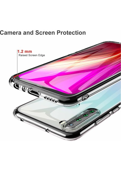 Xiaomi Redmi Note 8 Uyumlu Kılıf Case, Soft, Transparent, Şeffaf Ultra Esnek Ince Silikon
