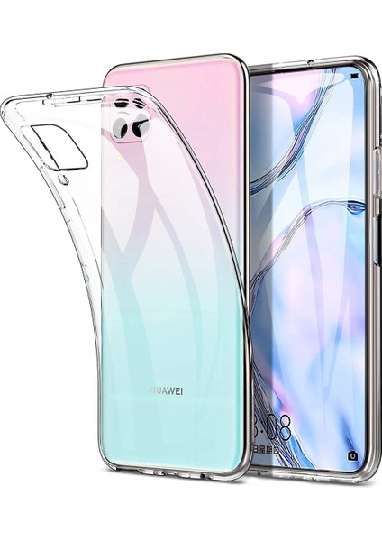 Huawei P40 Lite Uyumlu Kılıf Case, Soft, Transparent, Şeffaf Ultra Esnek Ince Silikon