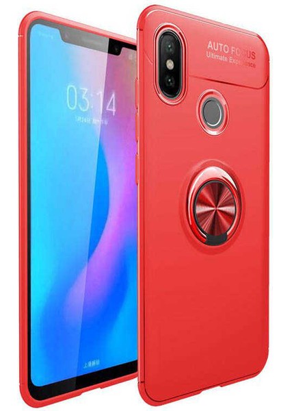 Xiaomi Mi 6x Uyumlu Kılıf Standlı Manyetik Yüzüklü Esnek Yumuşak Silikon Case