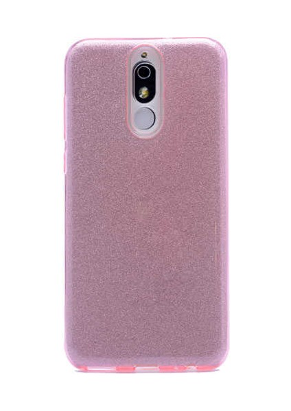 Huawei Mate 10 Lite Uyumlu Kılıf Simli Pırıltı Koleksiyonu Çift Katmanlı Pürüzsüz Yüzey