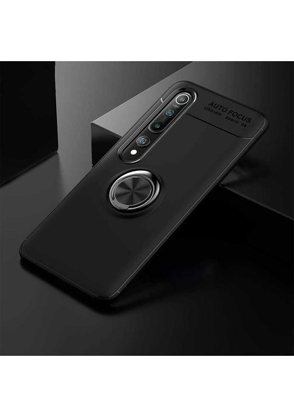 Xiaomi Mi 10 Uyumlu Kılıf Standlı Manyetik Yüzüklü Esnek Yumuşak Silikon Case